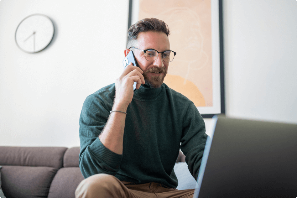 customer on phone